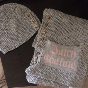 Juicy couture scarf and beanie set